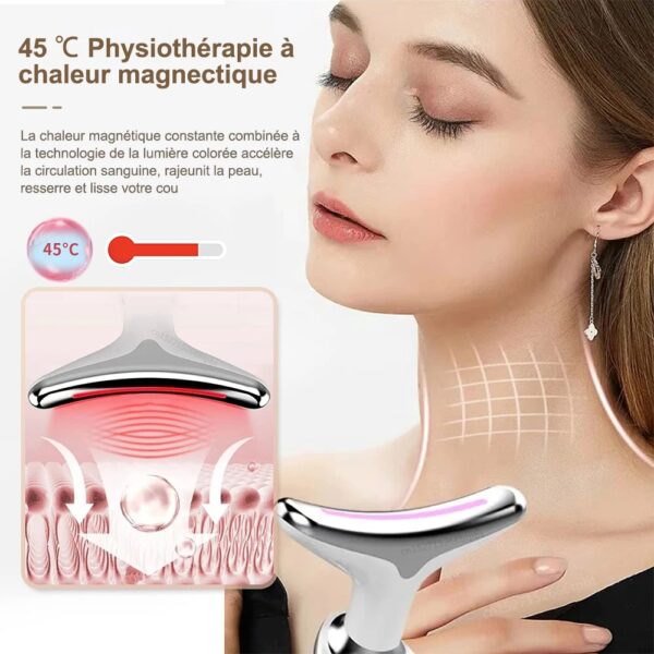 Masseur Lifting Visage et Cou à Chaleur Magnétique