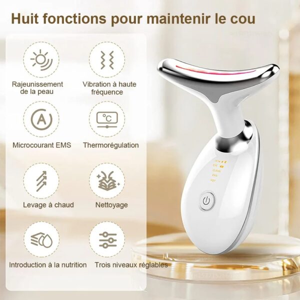 Masseur Lifting Visage et Cou à Chaleur Magnétique