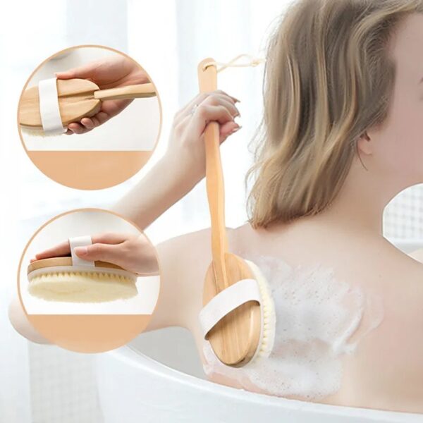 Brosse de Bain Exfoliante Long Manche Gua Sha