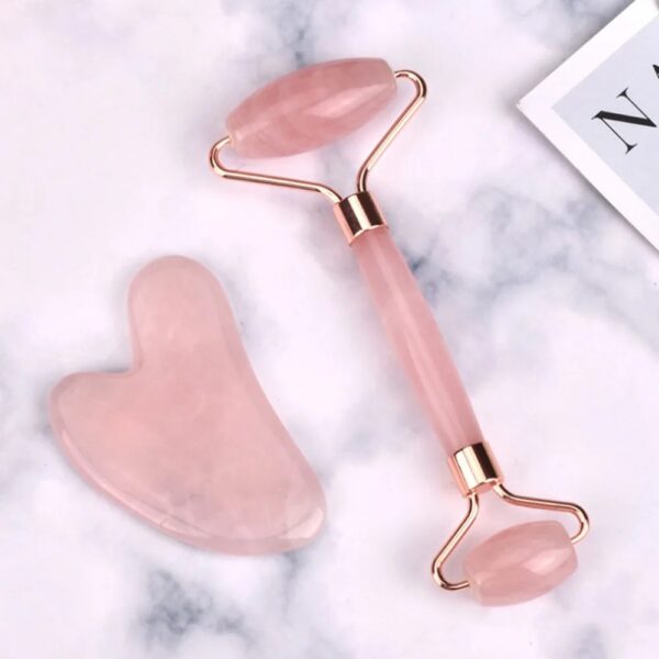 COFFRET ROULEAU QUARTZ ROSE GUA SHA