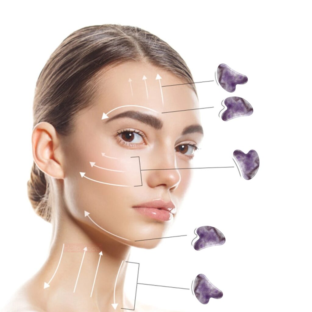 PIERRE NATURELLE AMETHYSTE GUA SHA