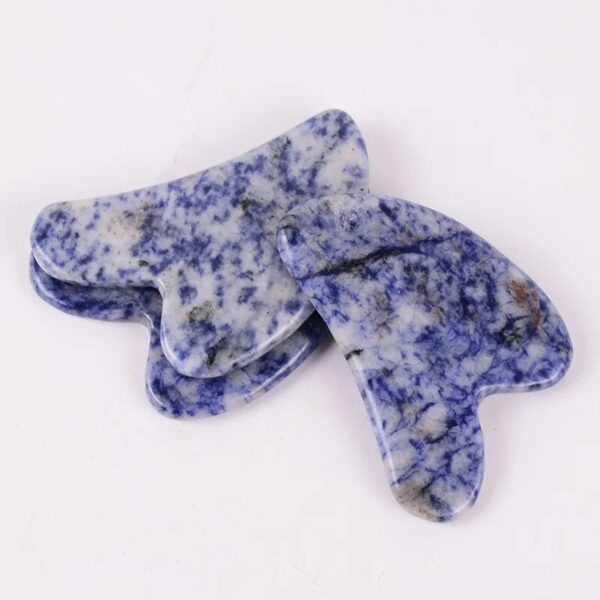 PIERRE NATURELLE JADE BLEUE GUA SHA