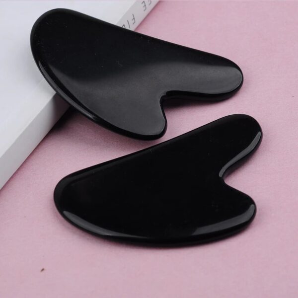 PIERRE NATURELLE OBSIDIENNE NOIRE GUA SHA