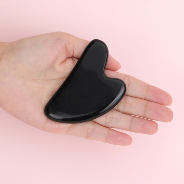 PIERRE NATURELLE OBSIDIENNE NOIRE GUA SHA