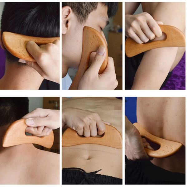 Plaque massage Gua Sha en Bois